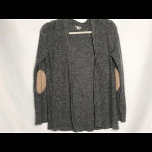 Women’s Gray Cardigan with Elbow Patches